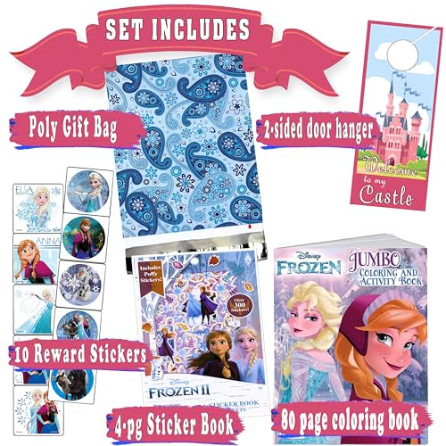 Frozen Coloring Book Set with Stickers and Door Hanger