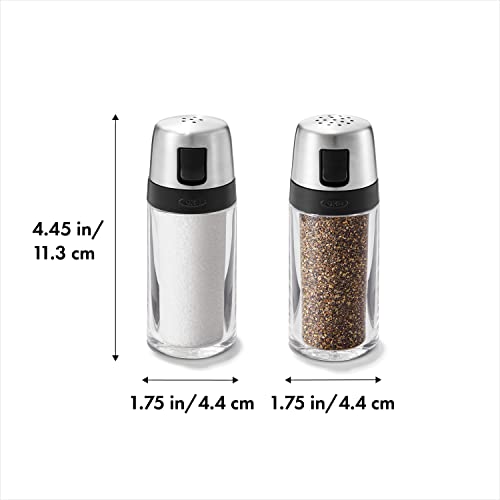 Clear Stainless Steel OXO Salt & Pepper Shaker