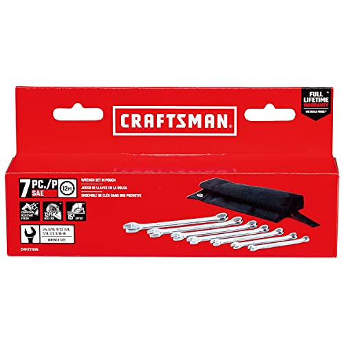 Craftsman 7-Piece SAE Wrench Set with Tool Pouch