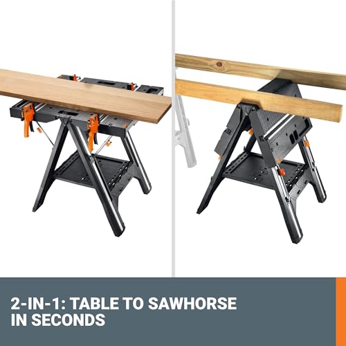 Worx Pegasus Folding Work Table & Sawhorse with Clamps