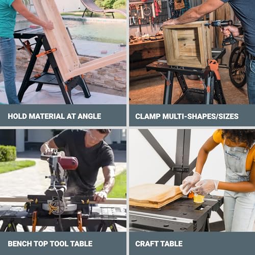 Worx Pegasus Folding Work Table & Sawhorse with Clamps