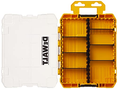 DEWALT TSTAK Tool Box with Clear Lid, 8 Compartments