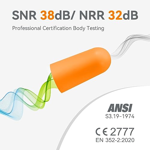 TASTORY Foam Earplugs - 60 Pair, 38dB for Noise Reduction