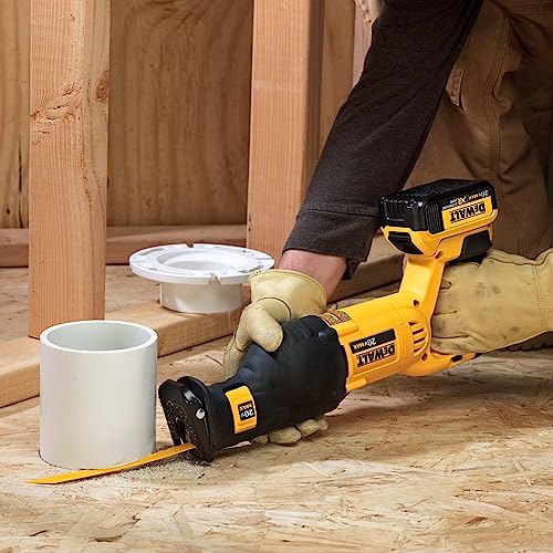 DEWALT 20V MAX Reciprocating Saw, Variable Speed, Black/Clear