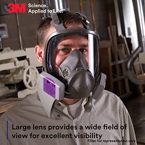 3M Full Face Respirator 6800, Large Lens