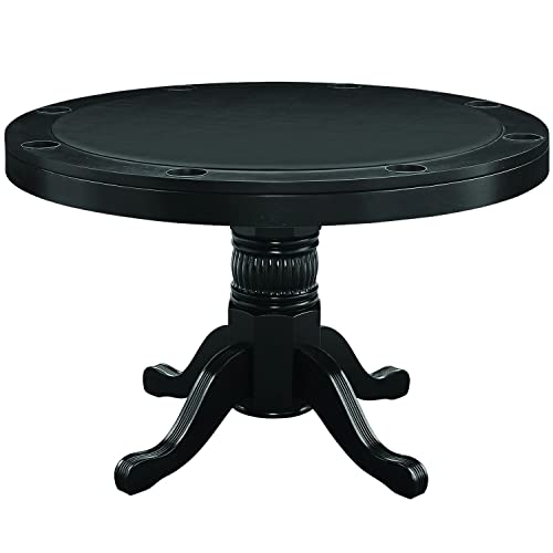 RAM Gameroom Black Round Poker Table