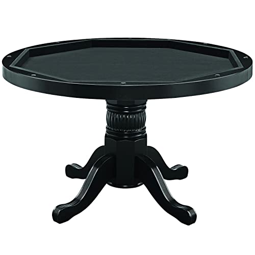 RAM Gameroom Black Round Poker Table