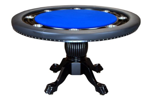 BBO Poker Nighthawk Table: Seats 8, Blue Felt, 55