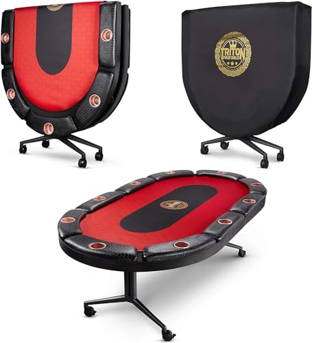 Triton Premium Foldable Poker Table for 10 Players
