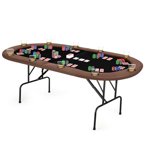Foldable 10 Player Texas Holdem Poker Table 84