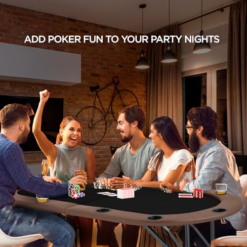 Foldable 10 Player Texas Holdem Poker Table 84