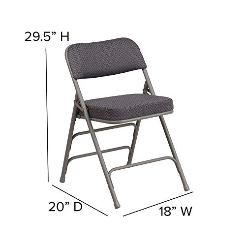 Flash Furniture 4 Pack Premium Curved Folding Chairs