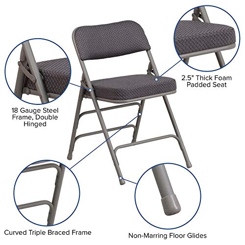 Flash Furniture 4 Pack Premium Curved Folding Chairs