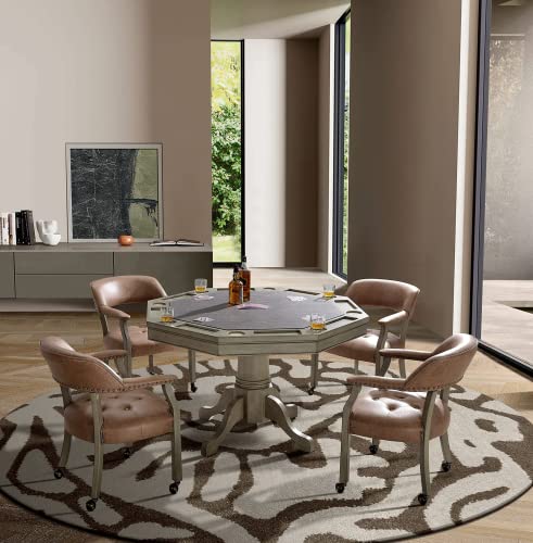 Roller Poker Table Chairs with Casters & Arms