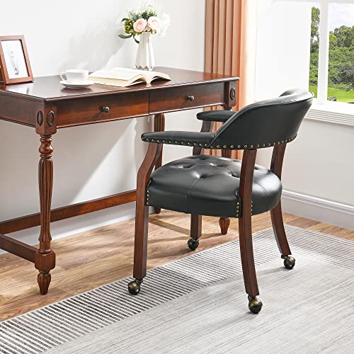 Set of 4 Poker Chairs with Curving Backrests