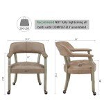 Roller Poker Table Chairs with Casters & Arms