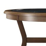 Hillsdale Furniture Cooper Wood Poker Game Table Brown