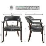 Black High Back Poker Chairs with Wheels