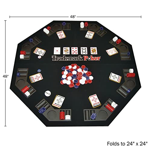 Trademark Poker Texas Traveller Table Top with Chip Set