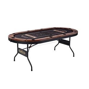 Barrington Charleston 10 Player Oval Poker Table with Cup Holders