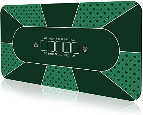 Poker Mat 70 x 35 Inch, 8 Players, Texas Hold'em