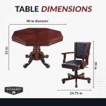 Hathaway Kingston Poker Table Set, Walnut Finish