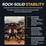 Hathaway Kingston Poker Table Set, Walnut Finish