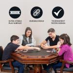 Hathaway Kingston Poker Table Set, Walnut Finish