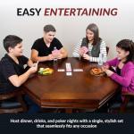 Hathaway Kingston Poker Table Set, Walnut Finish