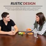 Hathaway Kingston Poker Table Set, Walnut Finish