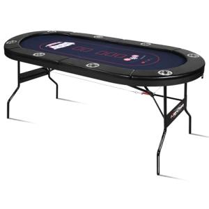 RayChee 8 Player Texas Holdem Poker Table - Black