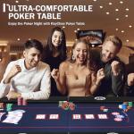 RayChee 8 Player Texas Holdem Poker Table - Black