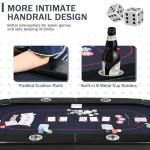 RayChee 8 Player Texas Holdem Poker Table - Black