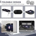 RayChee 8 Player Texas Holdem Poker Table - Black