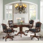 Coaster Home Turk 5-Piece Round Poker Table Set
