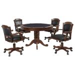 Coaster Home Turk 5-Piece Round Poker Table Set