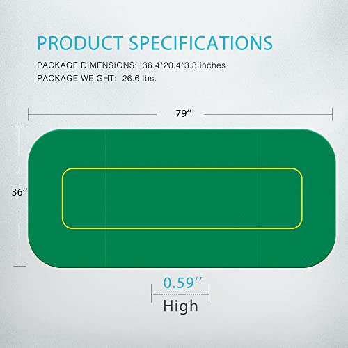 VIVOHOME 79 x 36 Inch Foldable 8-Player Poker Table