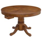 5-Piece 3-in-1 Game Table Dining Set, Amber-Olive Brown