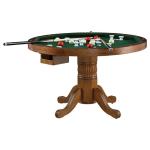 5-Piece 3-in-1 Game Table Dining Set, Amber-Olive Brown