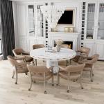 Roller Poker Table Chairs with Casters & Arms