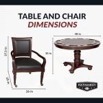 Hathaway Poker Table Set in Walnut Finish