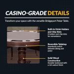 Hathaway Poker Table Set in Walnut Finish