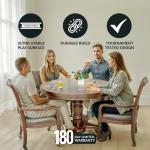 Hathaway Poker Table Set in Walnut Finish