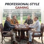 Hathaway Poker Table Set in Walnut Finish