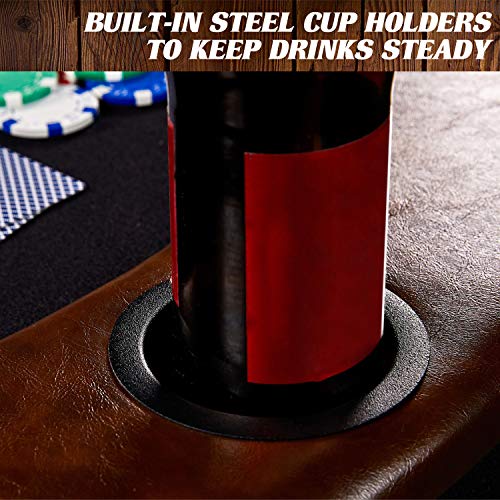 Barrington Charleston 10 Player Oval Poker Table with Cup Holders
