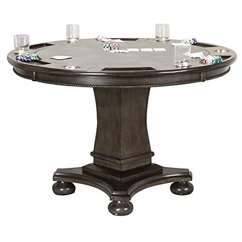 Sunset Trading Vegas Dining & Poker Table, Gray/Black/Off-white