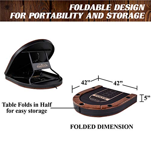 Barrington Charleston 10 Player Oval Poker Table with Cup Holders