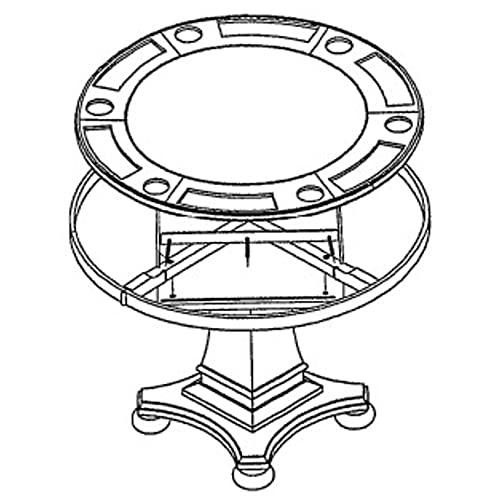 Sunset Trading Vegas Dining & Poker Table, Gray/Black/Off-white