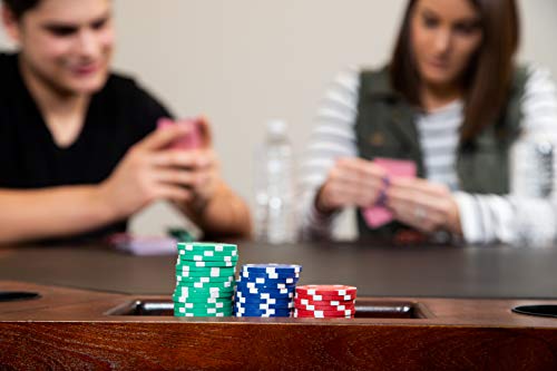 Hathaway Kingston Poker Table Set, Walnut Finish