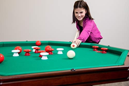 Hathaway Kingston Poker Table Set, Walnut Finish